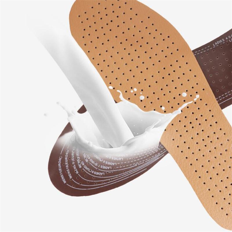 Breathable Ultra Thin Deodorant PU Leather Insoles Absorb Sweat Replacement Inner Soles Shoes Insole Foot Shoes Pad 1 Pair