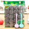 Stainless Steel Wire Ball Brush Cleaning Kitchen Pot Tableware Cleaner Scrub Rust Remover Dish Strong Tools With Handle 20pc/lot