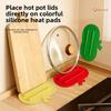 For Countertops Heatproof Coaster Pot Lid Mat For Kitchen Cream Yellow Soft Silicone Material Prevents Scratches