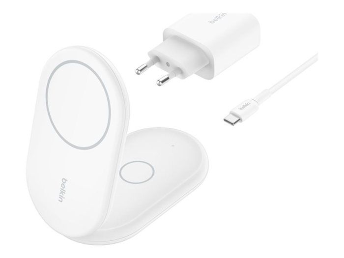 Chargeur sans Fil - BELKIN - BoostCharge - 15 W Qi2 - Compatible MagSafe - 2-en-1 Pliable