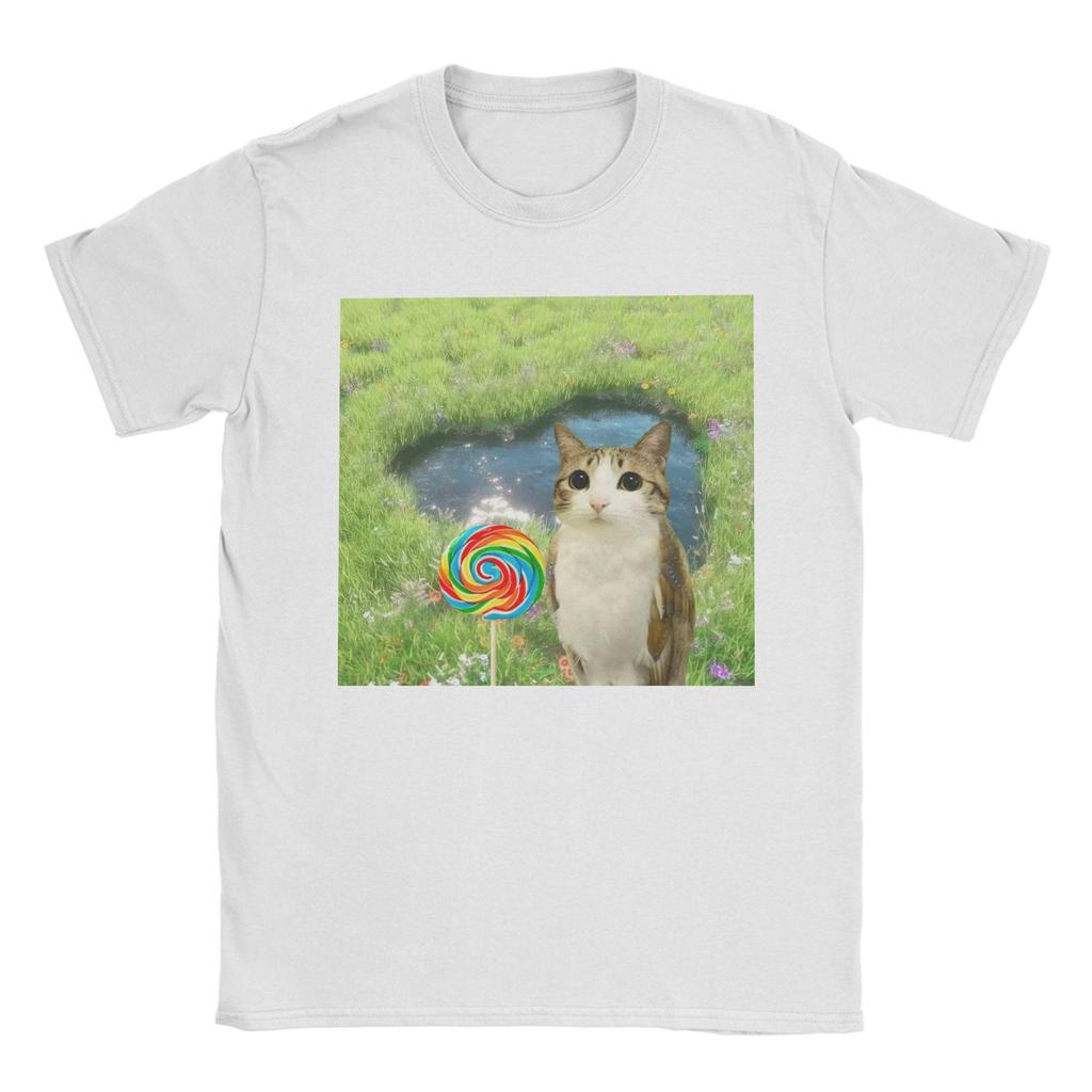 Dreamy Meowl CatOwl Cute Men T Shirt  Vintage Tees Short Sleeve Crew Neck T-Shirts 100% Cotton Plus Size Clothing