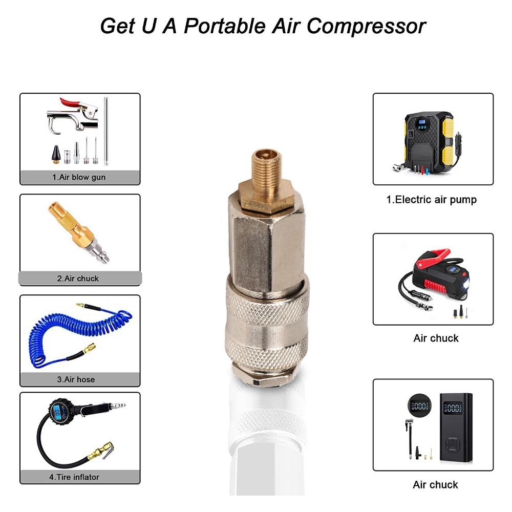 5PCS Steel Air Compressor Adapter Quick Connector Coupler  Machining Air Tool Workstations
