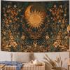 Sun and Moon Flowers Digital printing polyester wall hanging tapestry decorative Living room bedrooms Office background gift