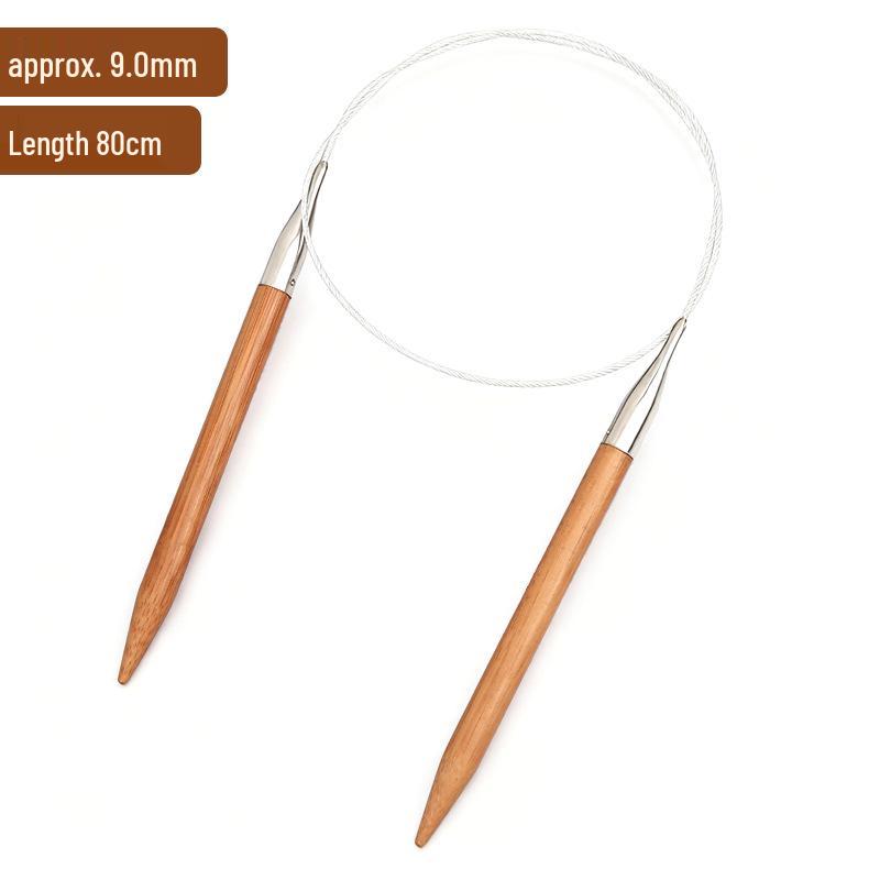 Bamboo & Steel Circular Knitting Needles Set for Sweaters, Scarves, and Sleeves