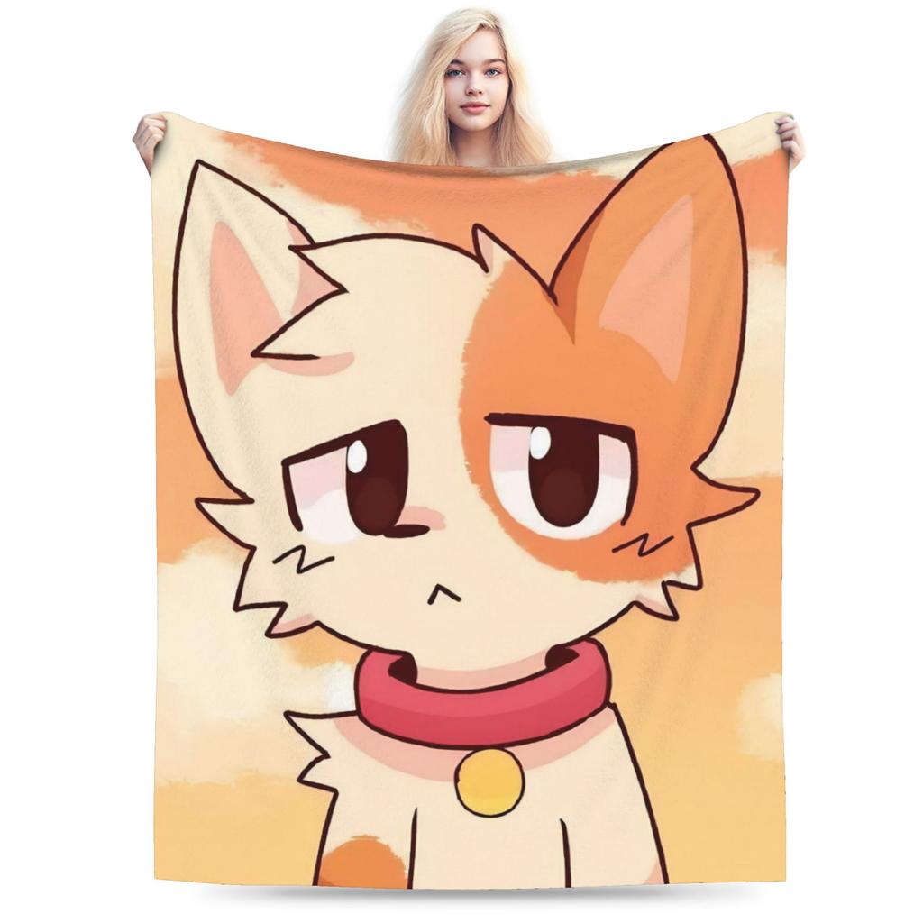 Boykisser Silly Cat Blankets Fleece Spring Autumn Cartoon Portable Super Soft Throw Blankets for Bedding Outdoor Quilt