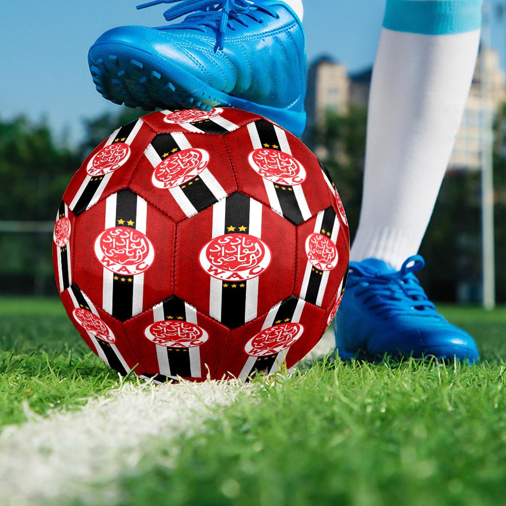 Wydad AC Artwork Size 5 Soccer Balls, High-Quality, Anti-Slip, Protective Football, a Unique Gift Suitable for Birthdays, Christmas