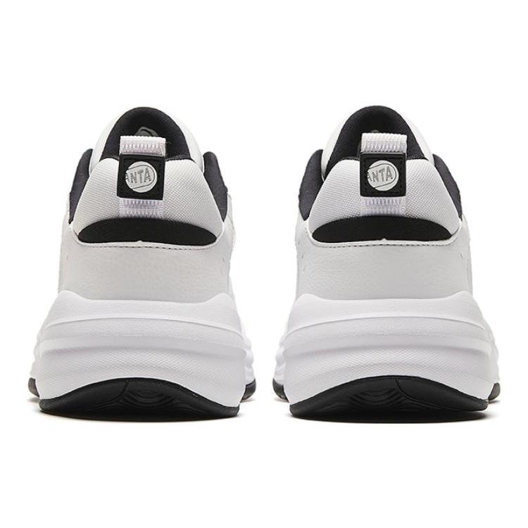 Anta ACE Textile, Synthetic Leather Cushioning Low top Chunky Sneakers Women's White Black 922338802-10