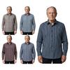Camicia a Quadri Speciale per Uomo Dorso Aperto Sovrapposizione Totale Collo a Revers Manica Lunga Bottoni Frontali per Malati di Alzheimer Assistenza Infermieristica Quotidiana