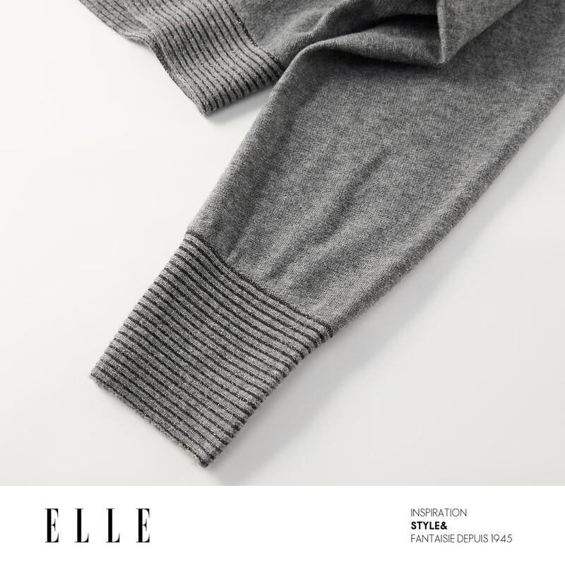 ELLE Women's Lambswool Off-Shoulder Knit Sweater