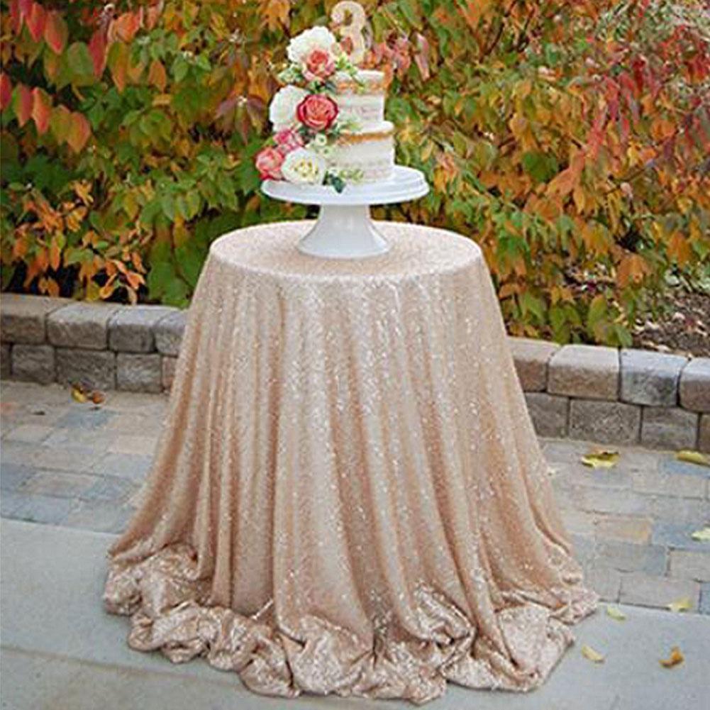 Sequin Tablecloth Sparkle Sequin Table Cover Linens Overlay Runners for Wedding Birthday Party Baby Shower Banquet Glitter Rectangle Tablecloth