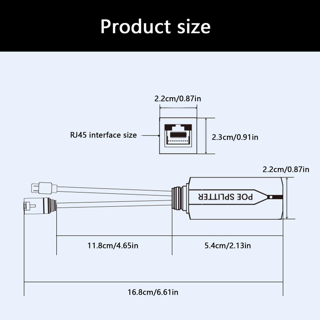 MultiFunction Micros USB/Type c Poe Adapter Splitter Power and Data Transfer For CCTV Cameras Networking Device