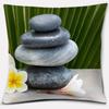45X45Cm Buddha Zen Stone Buddhist Flower Pillow Case Home Office Decoration Throw Pillow Case Bedroom Sofa Cushion Cover
