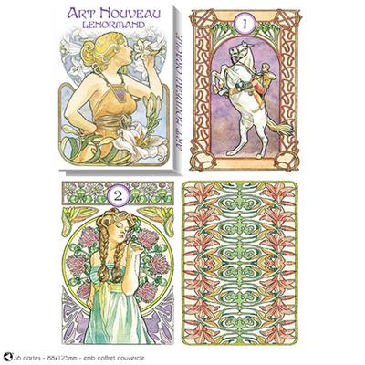 [A1008] - 'Art Nouveau Lenormand' Inspired Card Game (oracles) - 13. 5x10x3cm