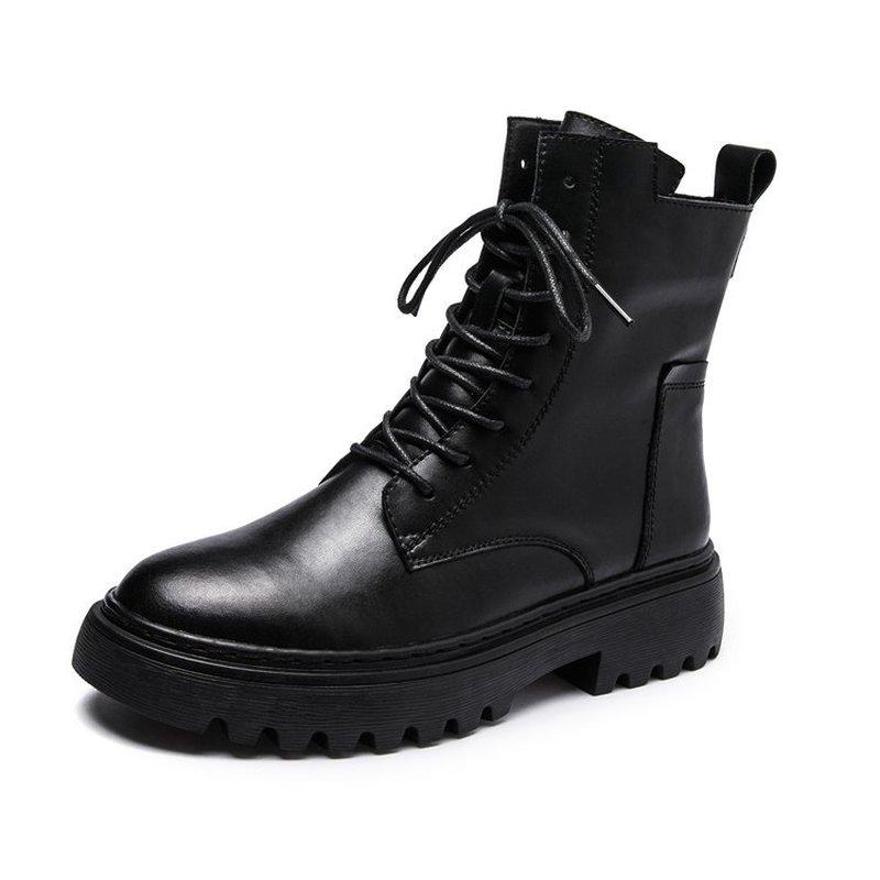Botas Martin de cuero de suela gruesa Mujer 2021 Nueva moda Botas cortas De  mujer Estilo británico Primavera y Otoño Botas individuales comprar a buen  precio — entrega gratuita, reseñas reales con