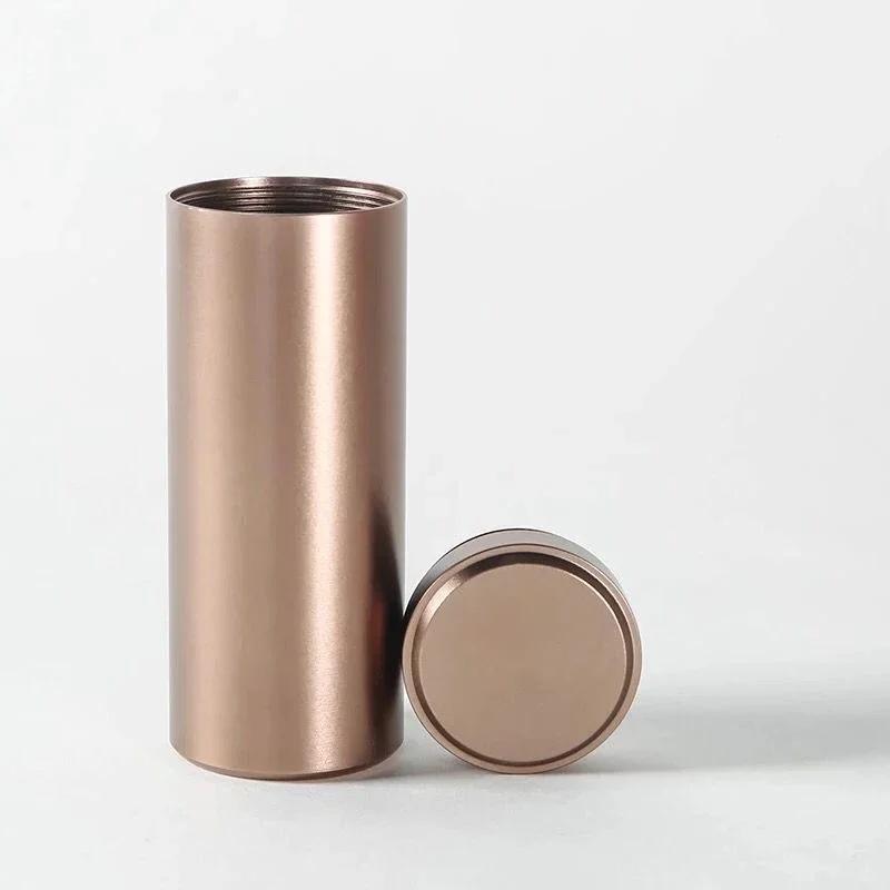 Portable Storage Container Multi Color Travel Mini Tea Jar Caddy Aluminum Multi-Use Boxes Sealed Tea Leaves Container Gifts Case