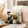 1pc, Short Plush Decorative Pillowcase, Soft Smooth Touch Polyester Short Plush Fabric, Single-Sided Printing, 45.72Cm X 45.72Cm, Suitable for Sofa, L