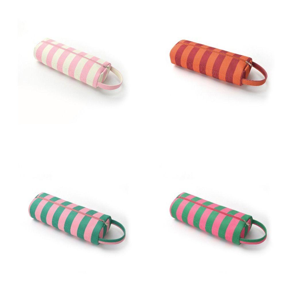 Large Capacity Hair Dryer Storage Bag Dustproof Stripe Design Hair Tool Organizer Pouch Multi-Functional Lightweight