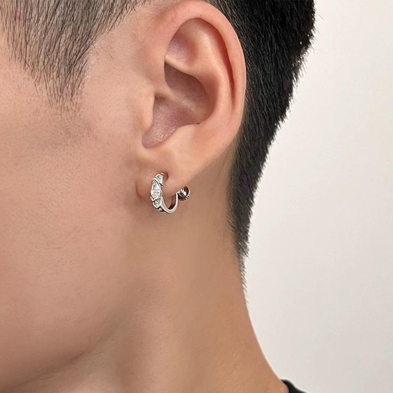 Eye Ear Clip - Genderless Hip-Hop Zirconia Limited Edition Design Elegant and Luxurious Multi-Purpose Couple Earrings