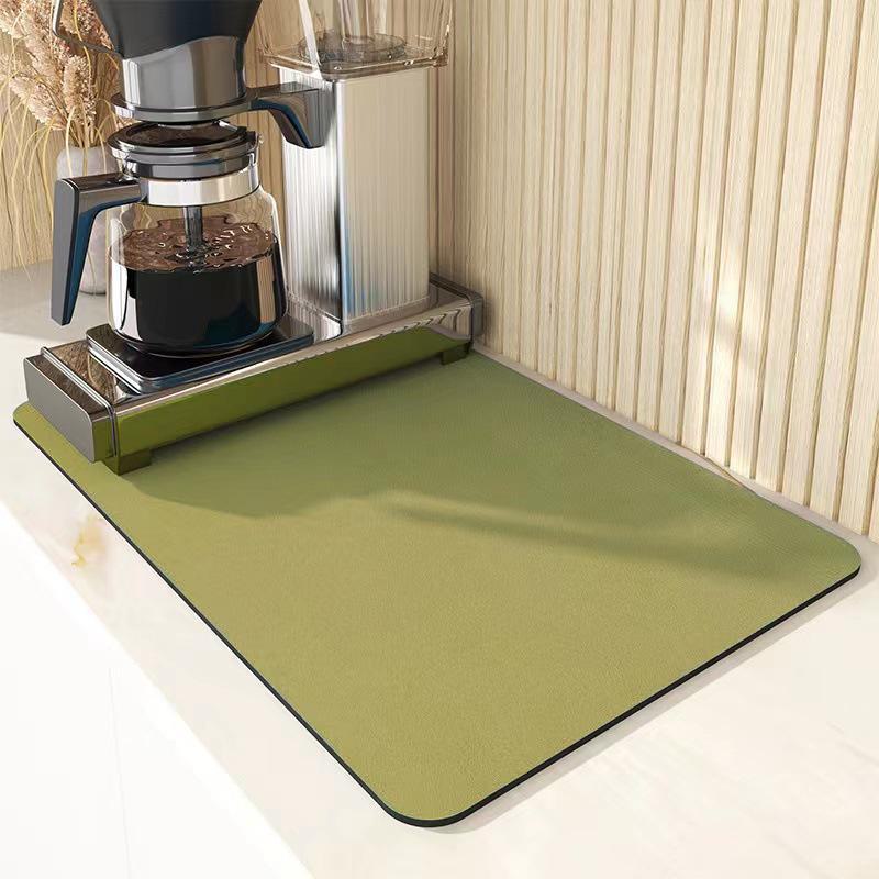 Diatom Mud Coffee Machine Mat: Absorbent, Insulating, and Drying Pad for Kitchen Countertops and Dishes