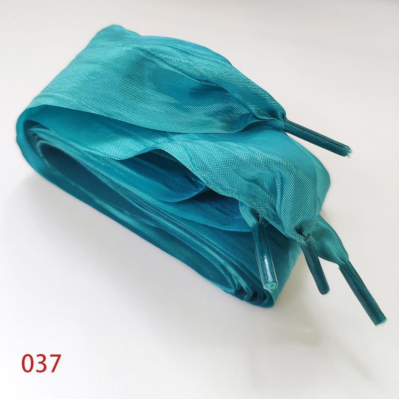 5cm Verbredde Vlinderstrik Gerimpelde Garen Schoenveters Platte Zijde Grote Strik Brede Veters Trend Schoonheid Witte Casual Schoenveters Dropship 80cm blue