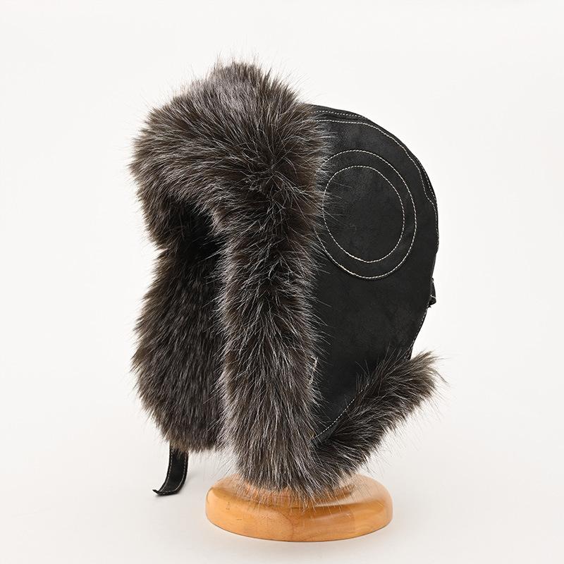 Pilot Lei Feng Hat Women's Winter Thickened Ear Protector Hat Imitation Suede Mink Plush Hat