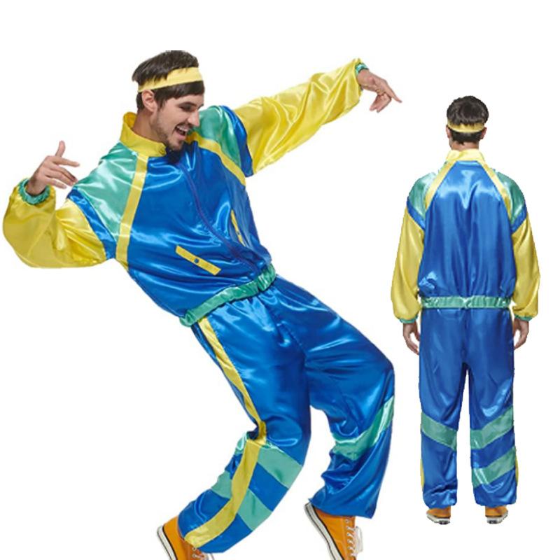 E-commerce, couple Halloween retro 70th generation hip hop rock music opera costume