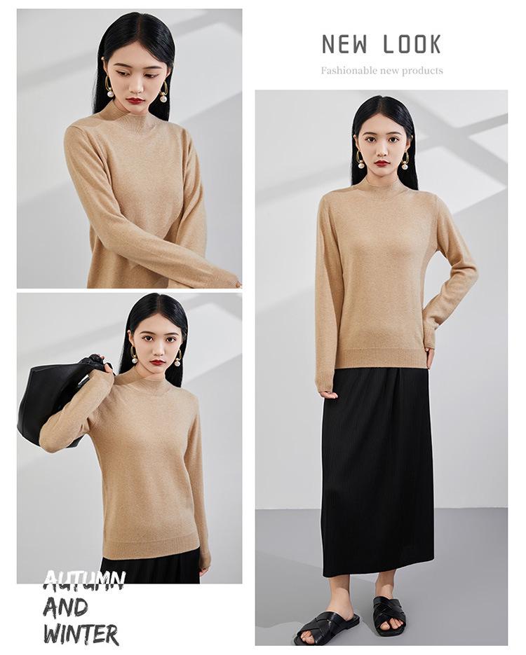 Women's Loose Cashmere Sweater - 2025 Autumn/Winter Fashion, Round Neck, Long Sleeve Knit Pullover.