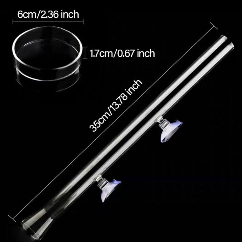 With Suction Cup Aquarium Fish Tank Feeder Set Transparent Shrimp Feeding Tube New Feeder Bowl