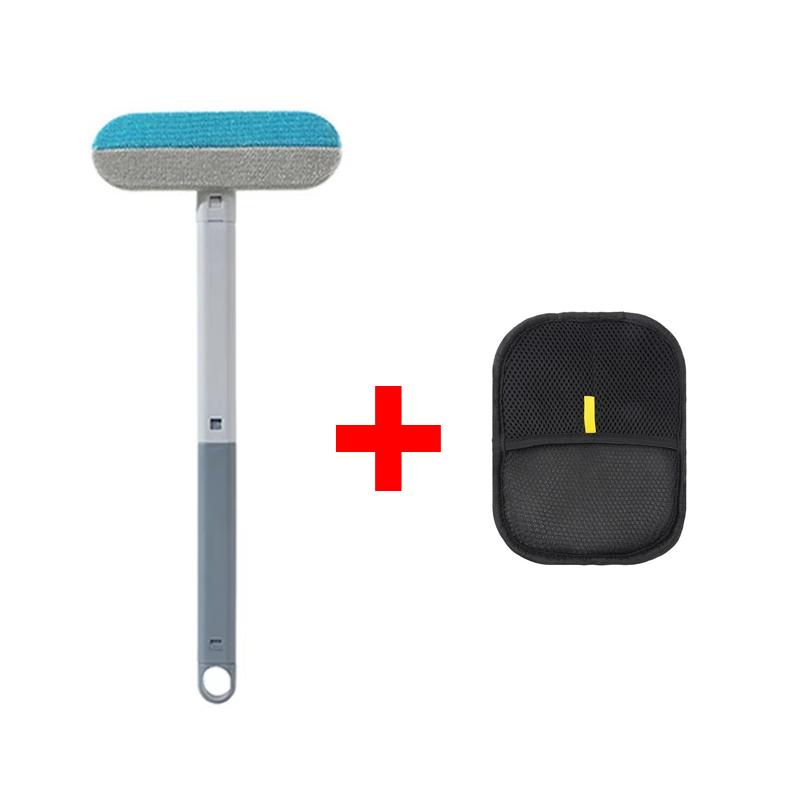 Pet Hair Removal Set Tool Reusable Static Removal Gloves Double-Sided Grooming Gloves Remove Dog Cat Fur Hair for Carpets Sofa