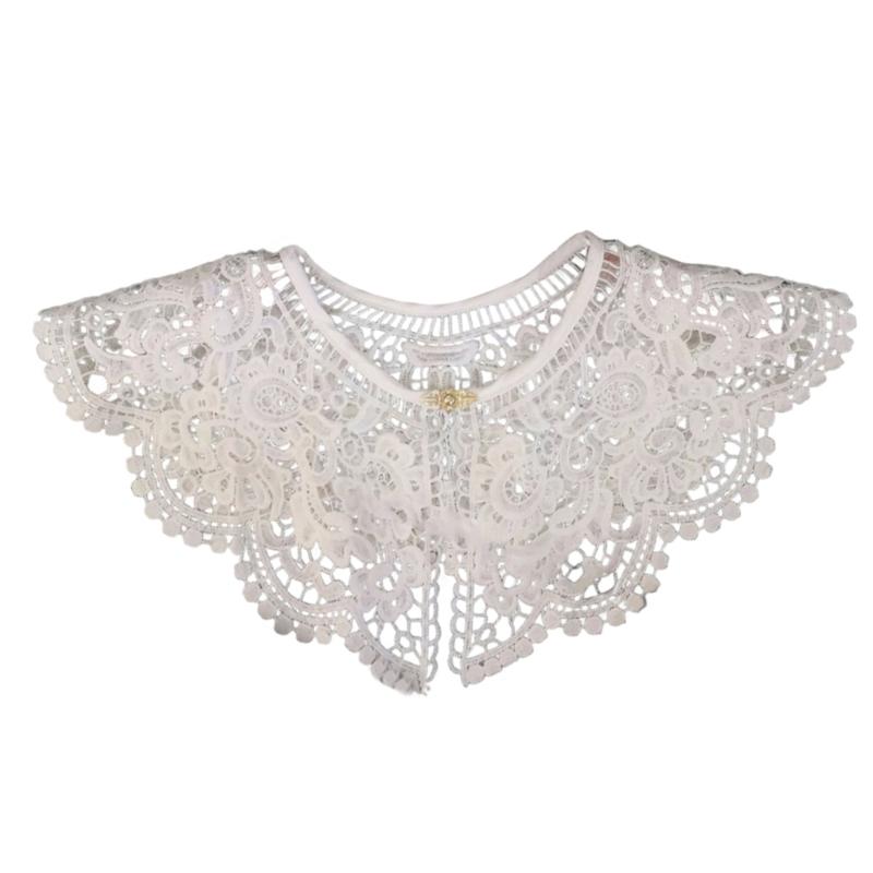 1pc False Collar Shoulder Wrap Dickey Collar Detachable Collar For Women dress Embroidery Collar Lace Collar Sweater Collar