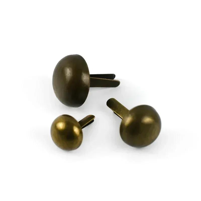

50/100Pcs 10-15mm Metal Buckles Purse Bottom Protect Two-legged Feet Rivets for Handbag Collision Studs Spike DIY Acccessories 10mm-50Pcs