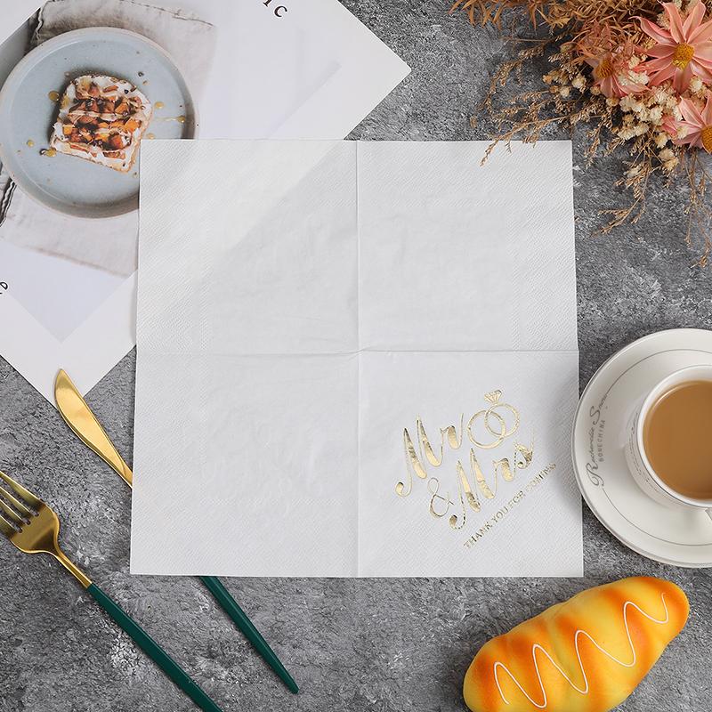 20Pcs Disposable Paper Napkins, 2 Layer Napkins for Wedding Proposal Party Hotel Dinner Table DIY Decor