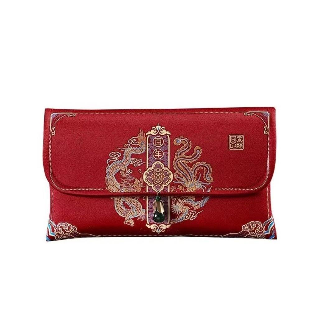 Lucky Money Red Envelope Embroidery Brocade Money Bags Traditional Money Pocket Celebration