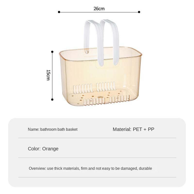 Transparenter Tragbarer Badekorb Aufbewahrungskorb Badezimmer Toilette Duschkorb