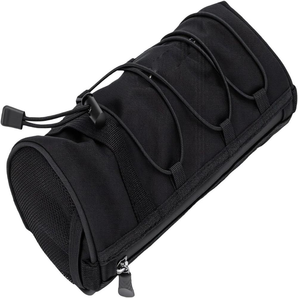 Compact Bike Front Bag Black Bike Front Pouch Durable Handlebar Storage Bag  Phone Storage