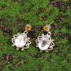 Silver-Plated Hand-Carved Pattern Circle Dangle Earrings for Women Retro Exaggerated Hypoallergenic Earrings Fashion Jewelry