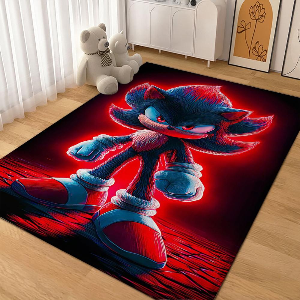 Sonic Hedgehog Carpet Bath Mat Plush Rug Small Rug Living Room Rug Bedroom Rug Machine Washable