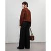 Women's Retro Suede Stand Collar Short Jacket