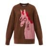 Festive Zodiac Little Horse Jacquard Sweater: Women's Stylish Loose Knitwear for Autumn and Winter