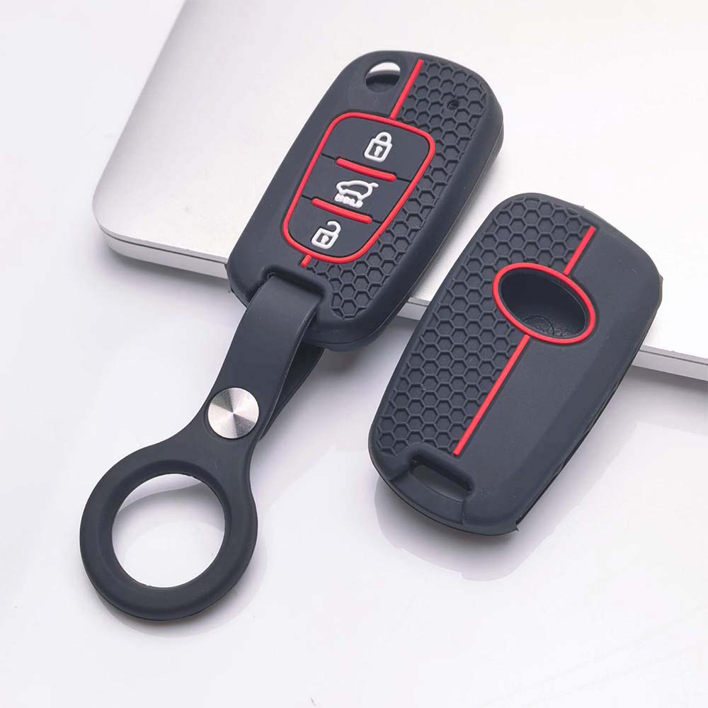 Key Fob Cover for Hyundai with Keychain Anti-Scratch Guard Shockproof Protection Soft Grip Texture Responsive Button Touch Dust Resistant Cover
