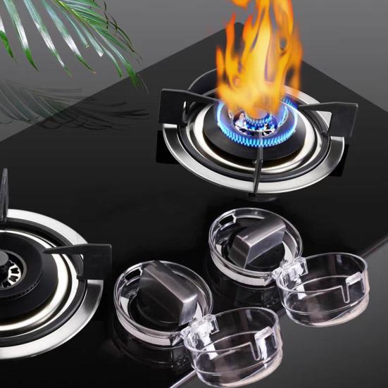 5/10Pcs Gas Stove Knob Cover Dustproof Baby Proof Kitchen Microwave Oven Switch Knob Lock Guard Child Safety Protection Oven Knob Protector