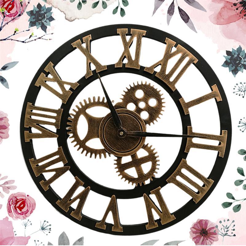Industrial Gear Wall Clock Decorative Retro MDL Wall Clock Age Style Art Decor