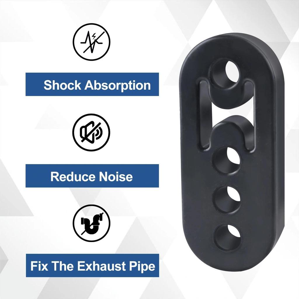 LEONTOOL Muffler Hanger, 4 Holes, Reinforced Rubber Bushing, Set of 4, Muffler Hanging Rubber,