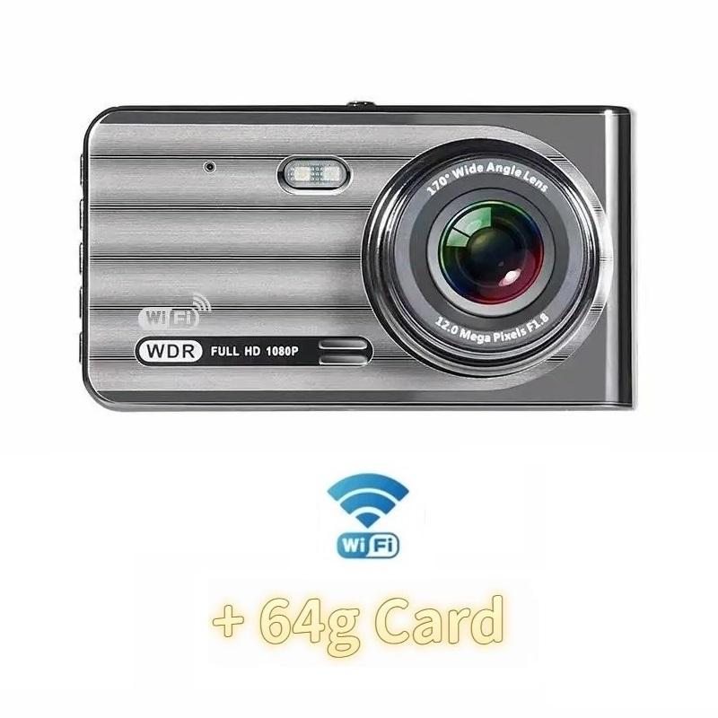 4.0-inch High-definition Driving Recorder WIFI Wireless Mobile Phone Interconnection Car Dual Lens Dual Recording