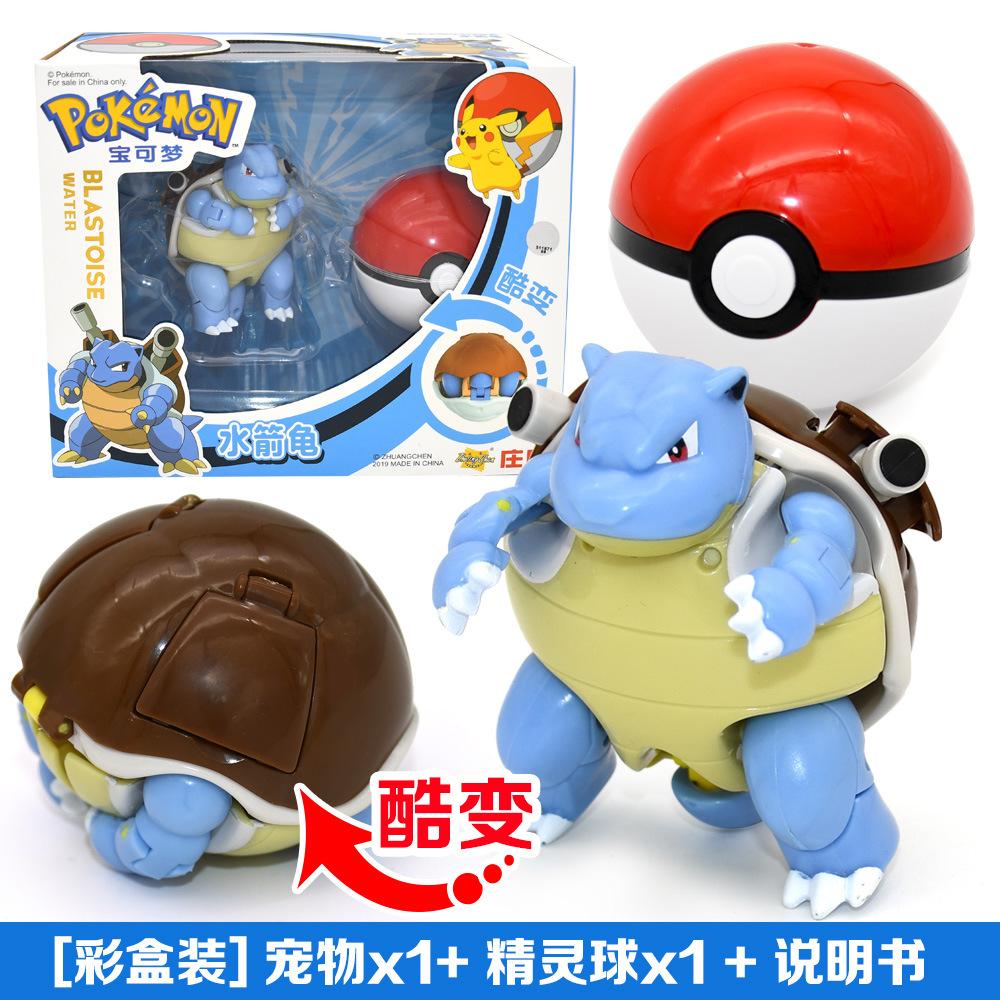 Pokemon Pikachu Action Morphing Pokeballs Transformation Pvc Toys For Children Charizard Mewtwo Blastoise Venusaur Gyarados Gift