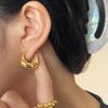 French Retro Round Hoop Earrings for Women - INS Style Celebrity-Inspired Studs