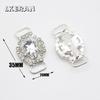 LKERAN 10 Stück 20*34mm Mode Kristall Schnallen Strass Bikini Verbinder Band Kleidung Schnalle