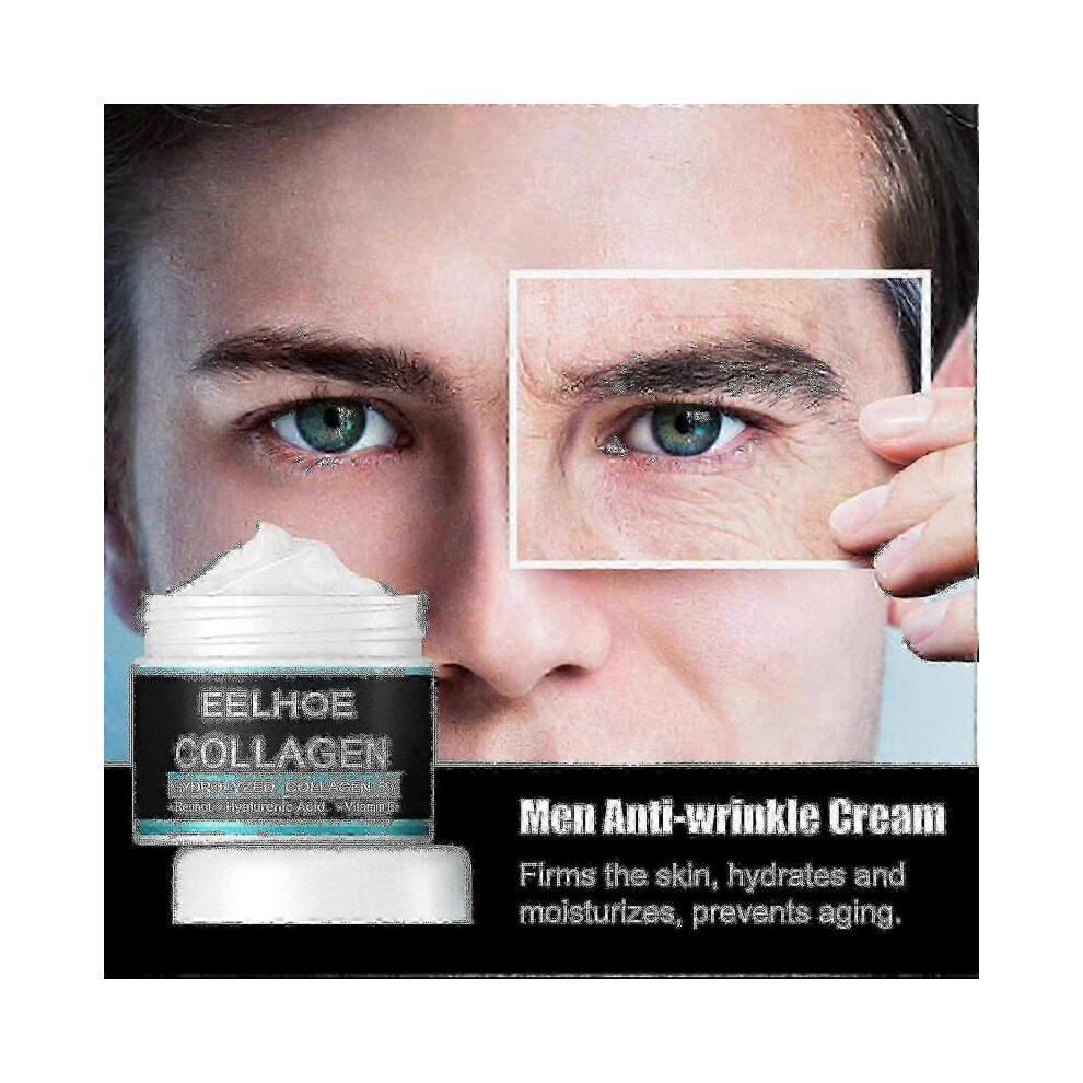 (2PCS 50g) Men Collagen Anti-wrinkle Cream Hyaluronic Remove Wrinkles Moisturizing Anti-aging Firming Lifting