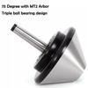 A34R Live Center For Lathe, MT2 5" Bull Nose, Silver Umbrella Head,120Mm Machine Milling Tool