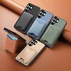 Business Carbon Fibre Vertical Cards Solt Wallet Case for Samsung S26 S25FE Ultra S24 Plus S23 S22 S21 Kickstand Phone Cover